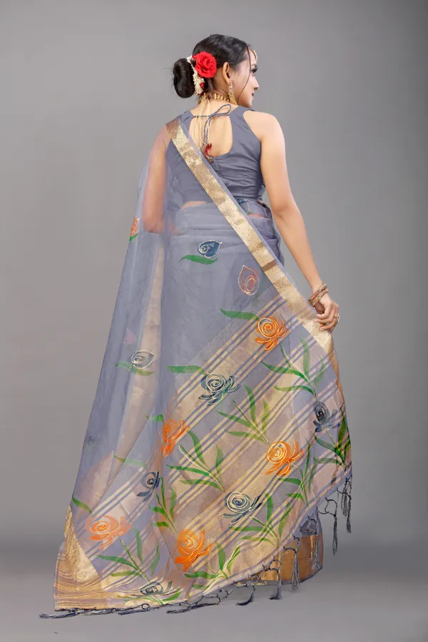 GREY_WOVEN_WORK_ORGANZA_SAREE